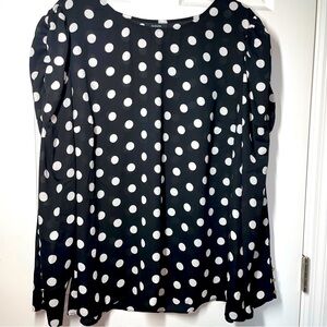 Alfani puffed shoulder polka dot blouse, 3X